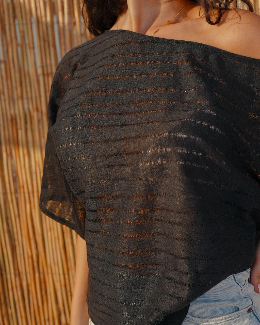 Light Mesh Drape Top