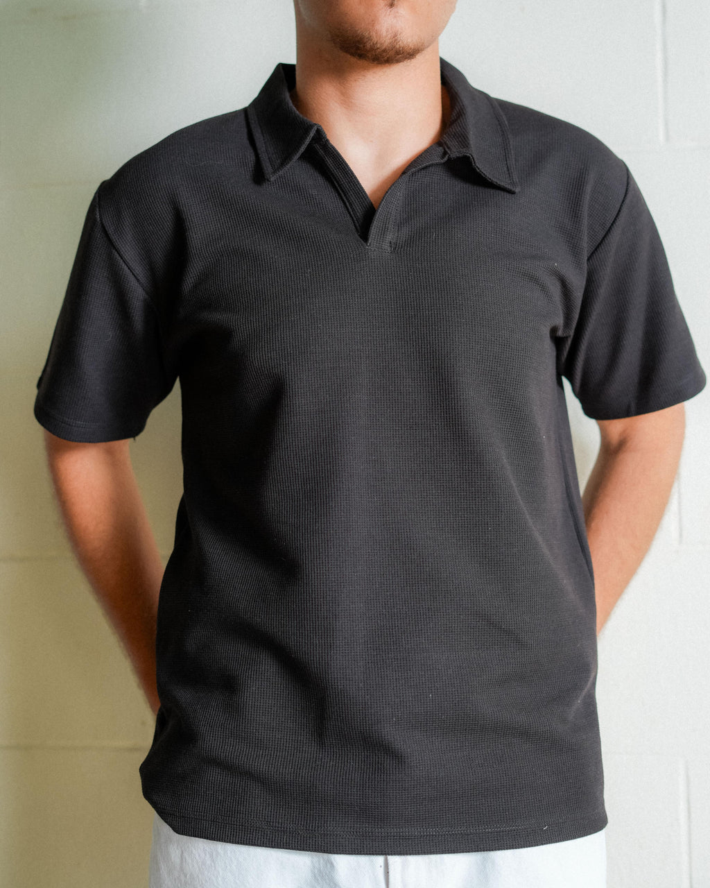 Waffle Polo Tee