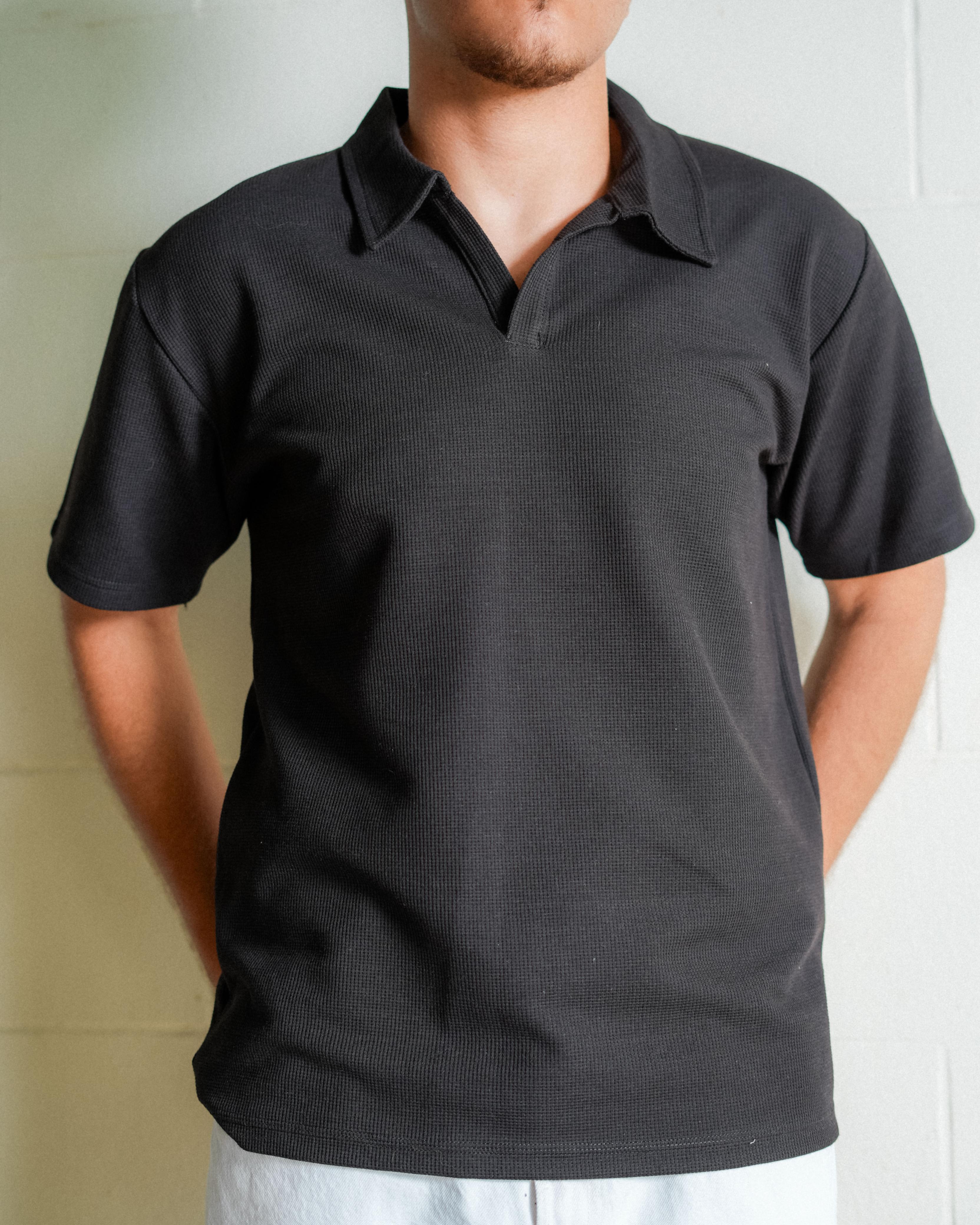 Waffle Polo Tee