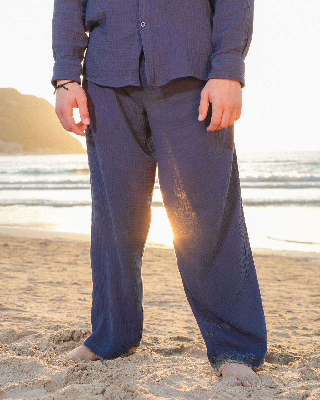 Navy  Linen Set