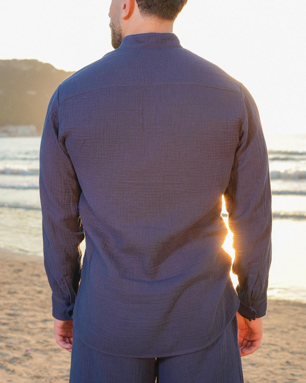 Navy  Linen Set